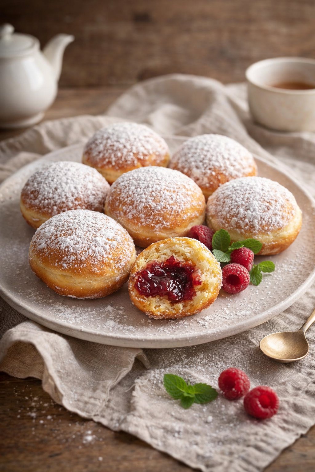 Deutsche Berliner (Mit Marmelade gefüllte Krapfen)