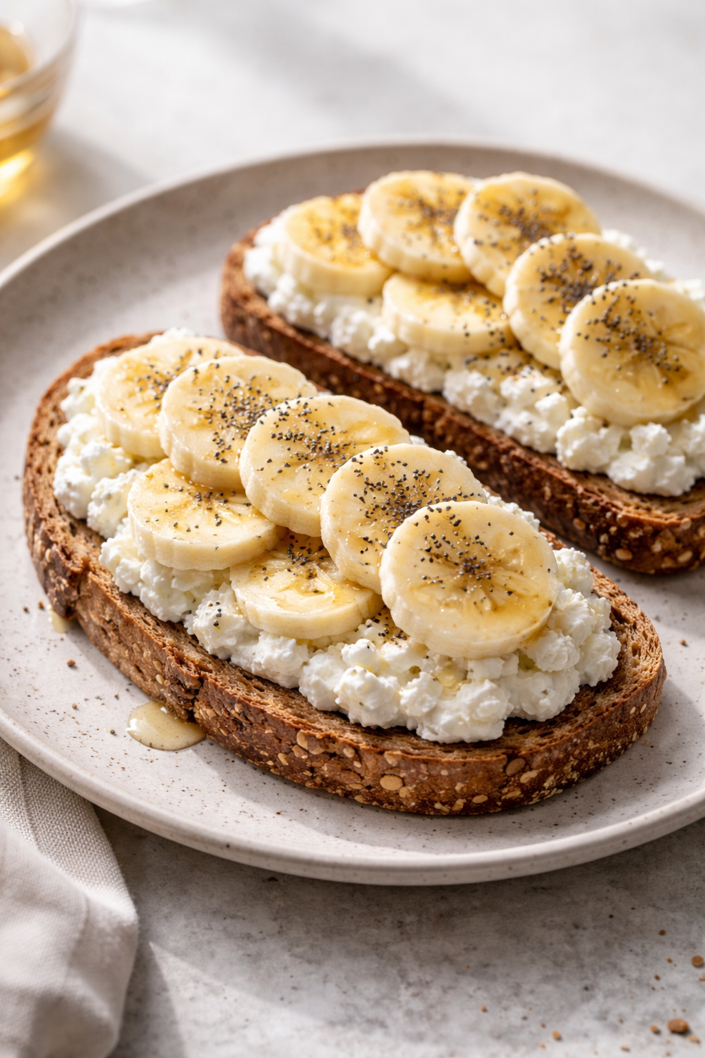 Cottage Cheese and Banana Toast
