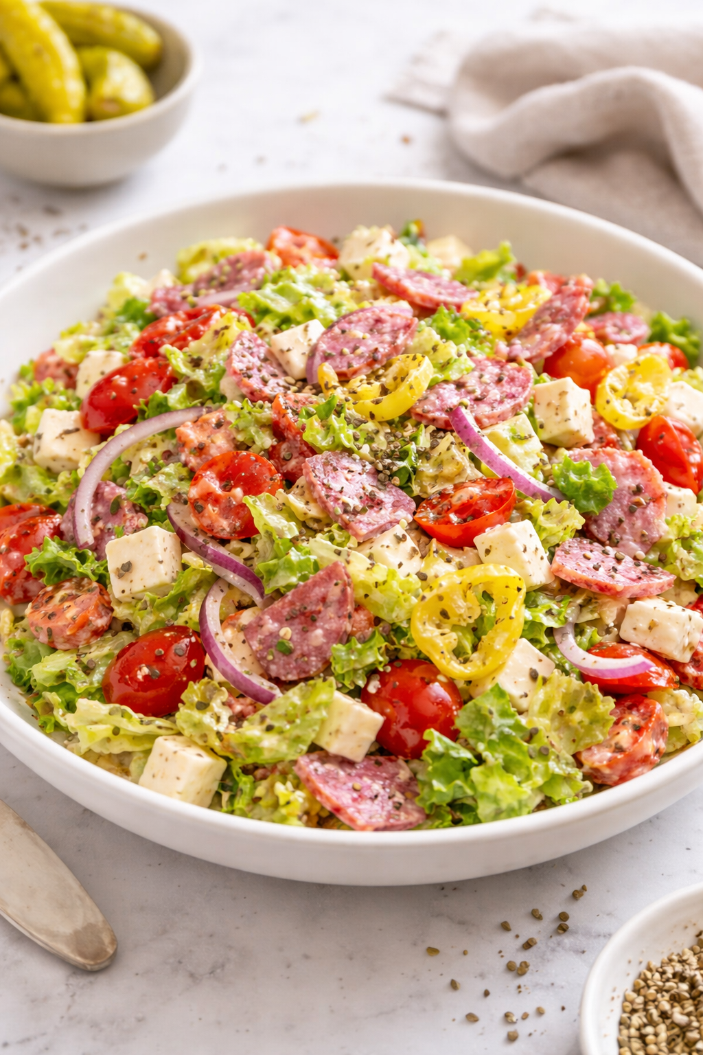 Italian Grinder Salad (Chopped Sub Salad)
