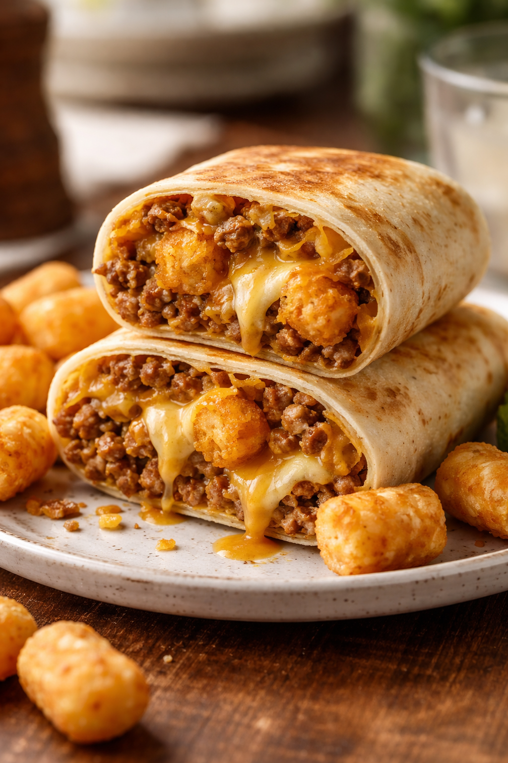 Cheesy Potato Burritos