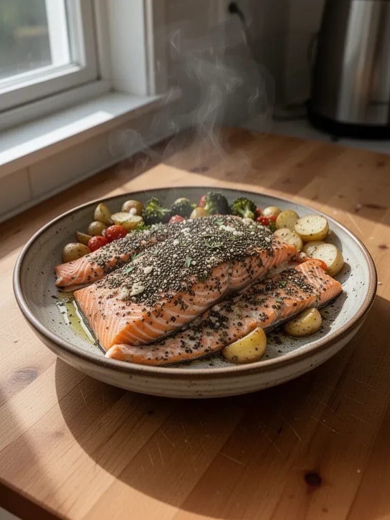 Za'atar Garlic Salmon Recipe