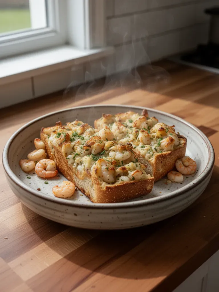 Seafood Garlic Bread