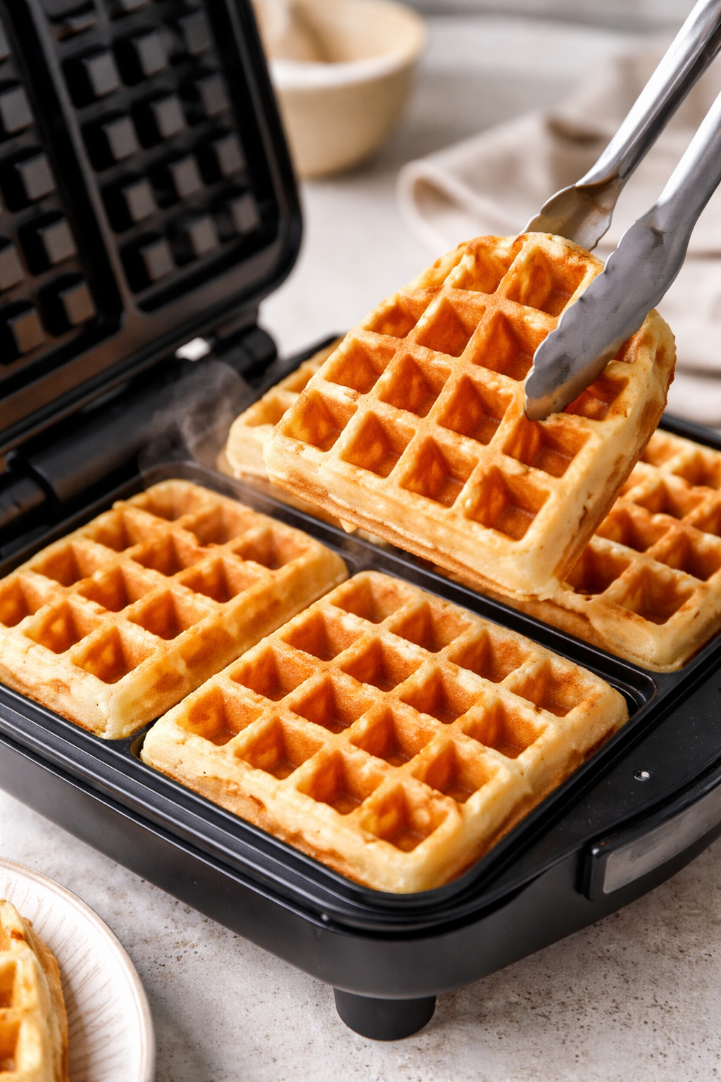 Homemade Greek Yogurt Waffles