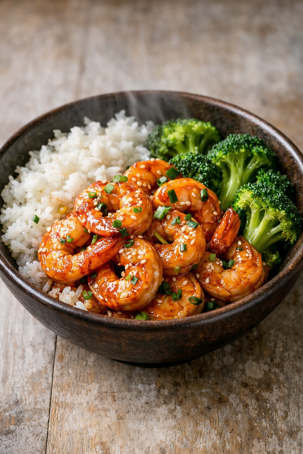 Irresistible Honey Garlic Shrimp Bowls