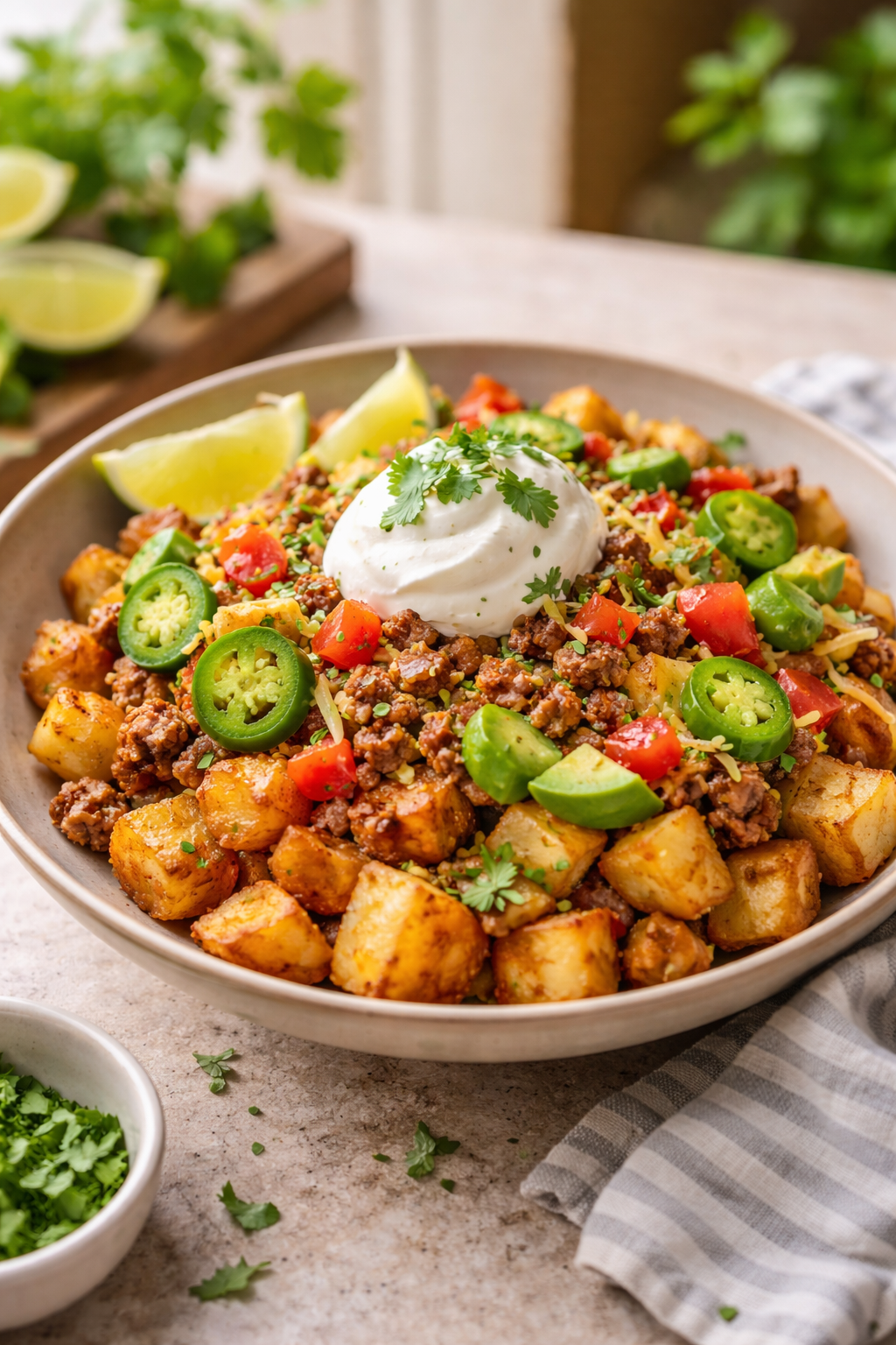 Loaded Potato Taco Bowl