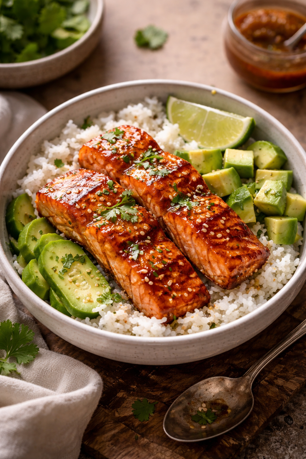 Honey Glazed Salmon Bowl: Quick, Healthy & Delicious Dinner