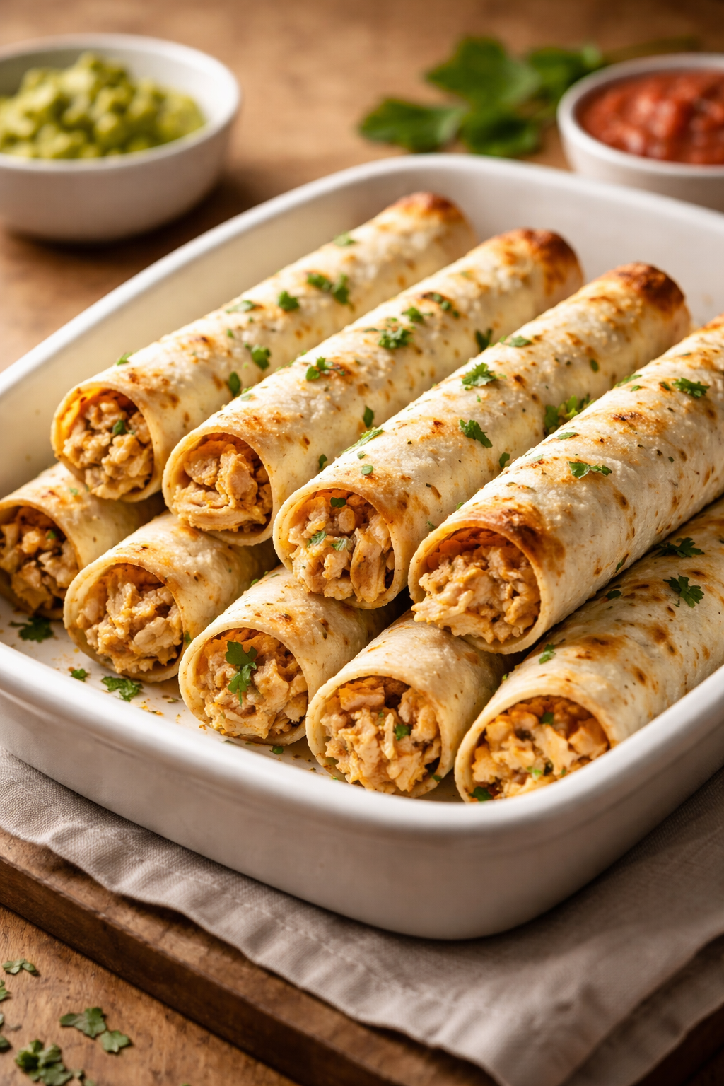 Baked Chicken Taquitos
