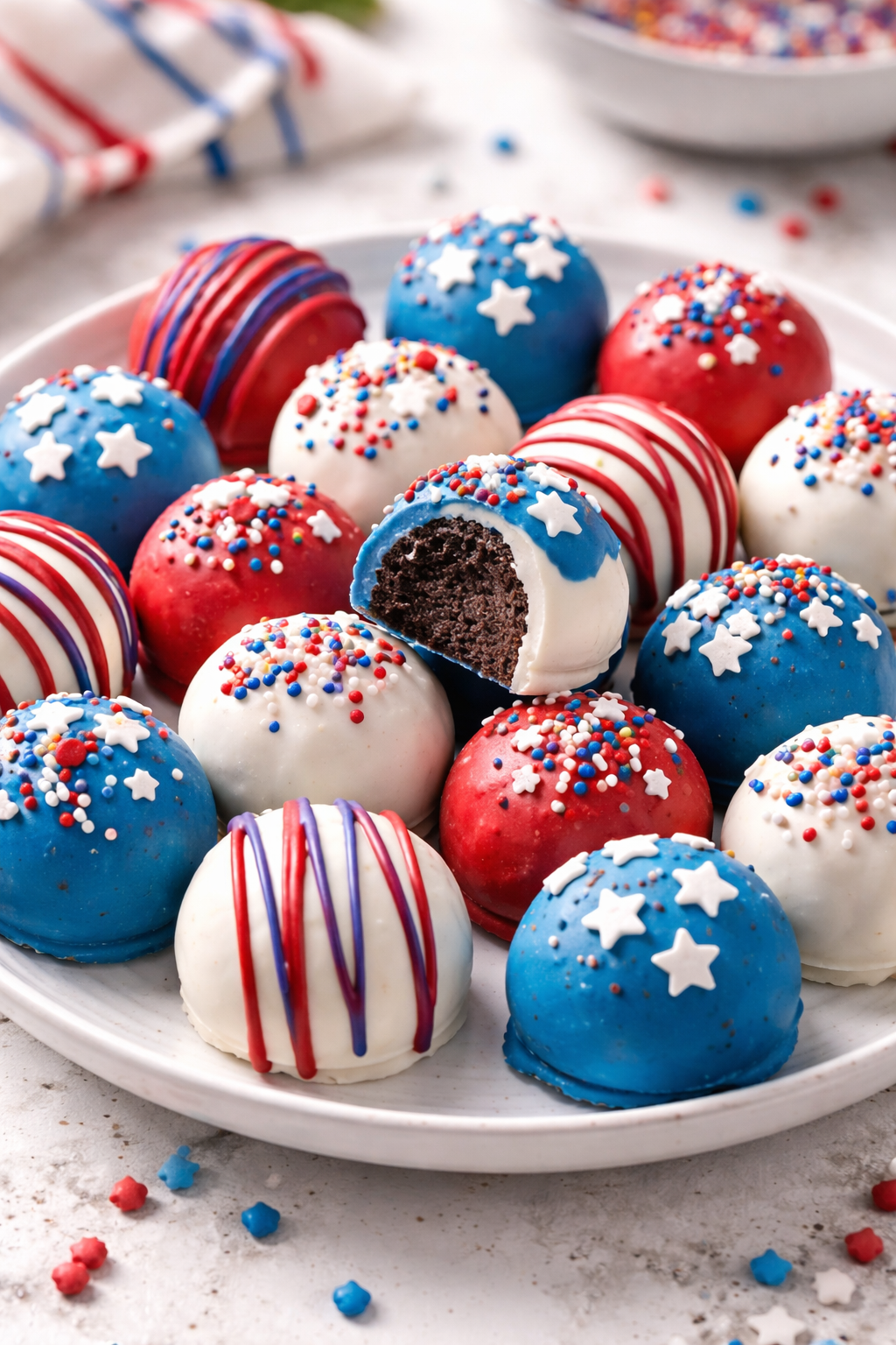 Patriotic Oreo Balls