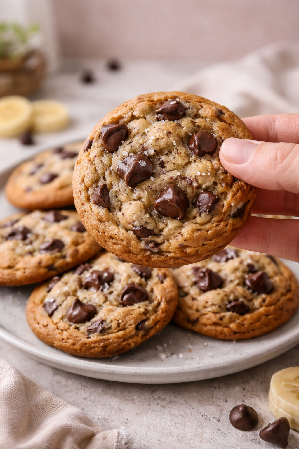 Mouthwatering Banana Bread Chocolate Chip Cookies