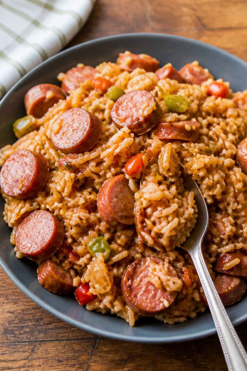 Kielbasa and Rice Skillet