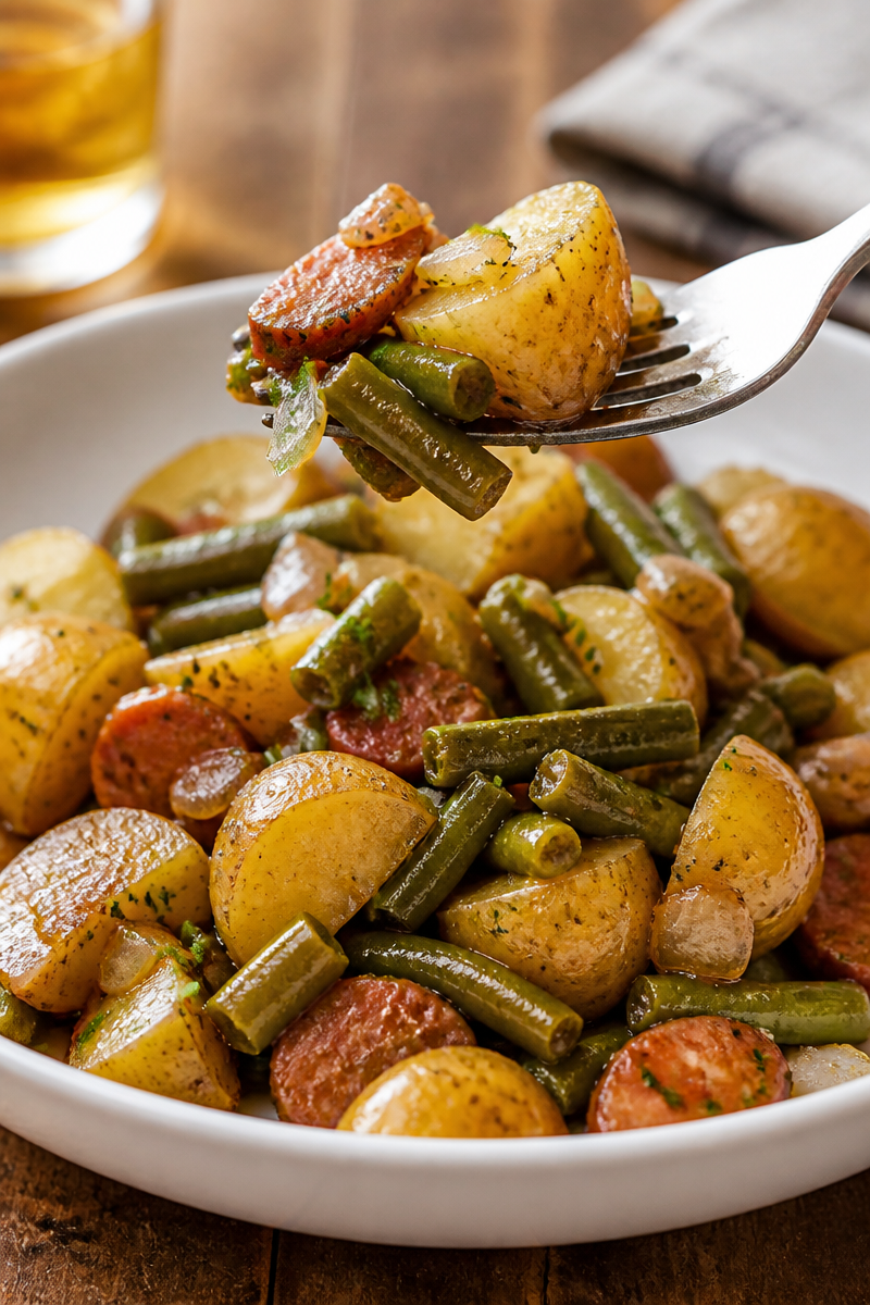 Sausage Green Bean Potato Casserole