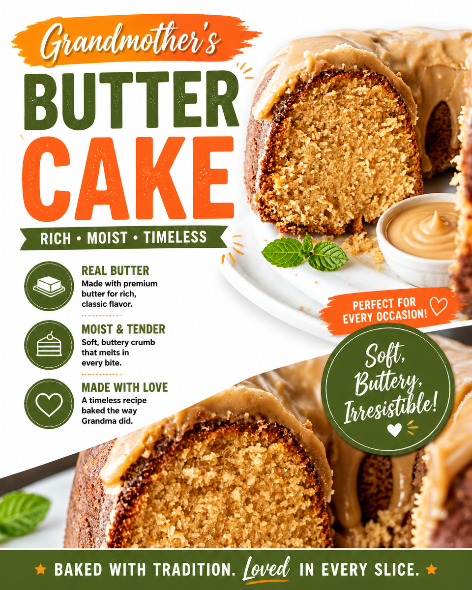Grandmother's Butter Cake Recipe