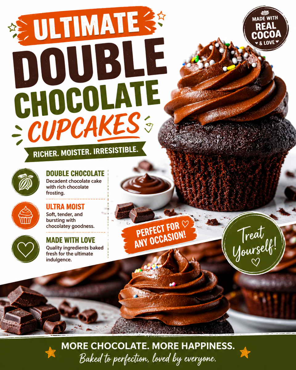 Ultimate Double Chocolate Cupcakes