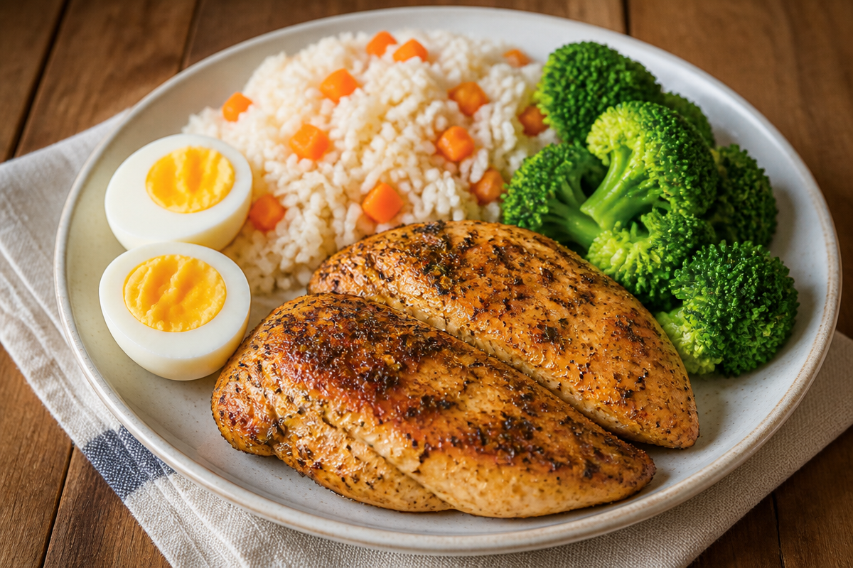 Savory Herb Chicken Rice Plate