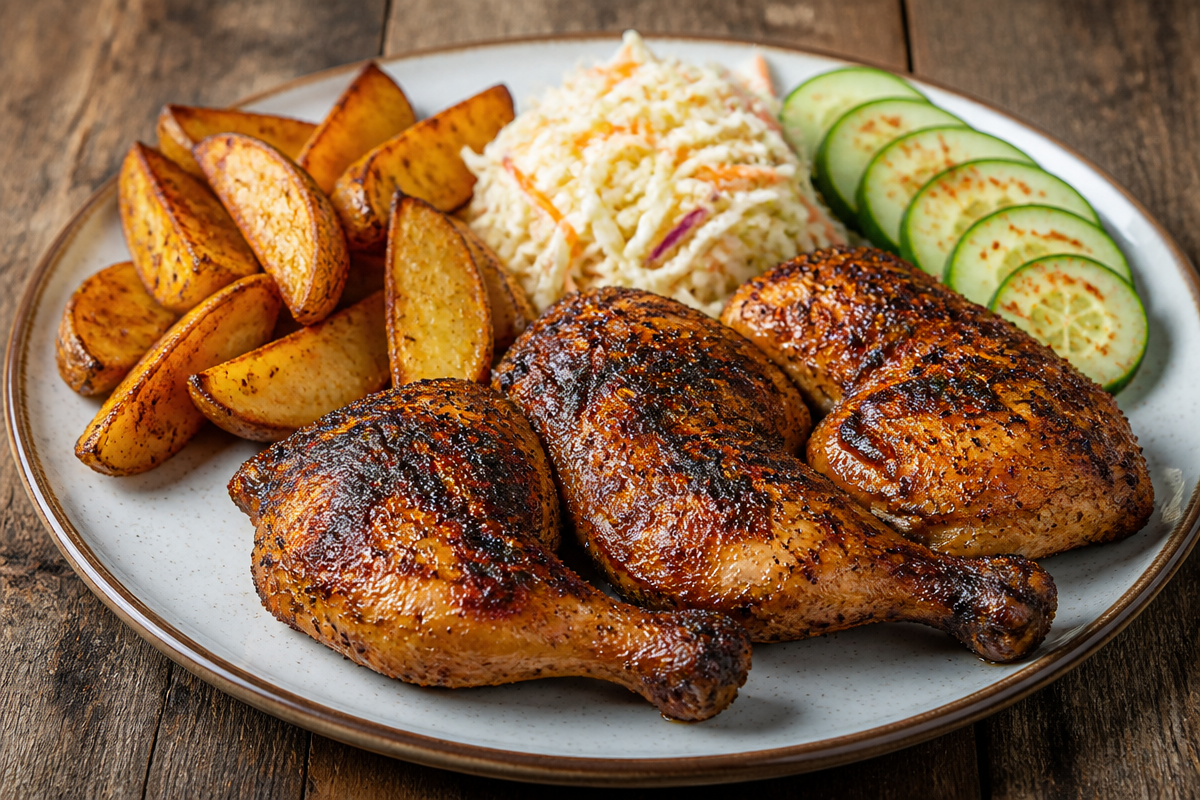 Grilled Chicken With Crispy Potatoes