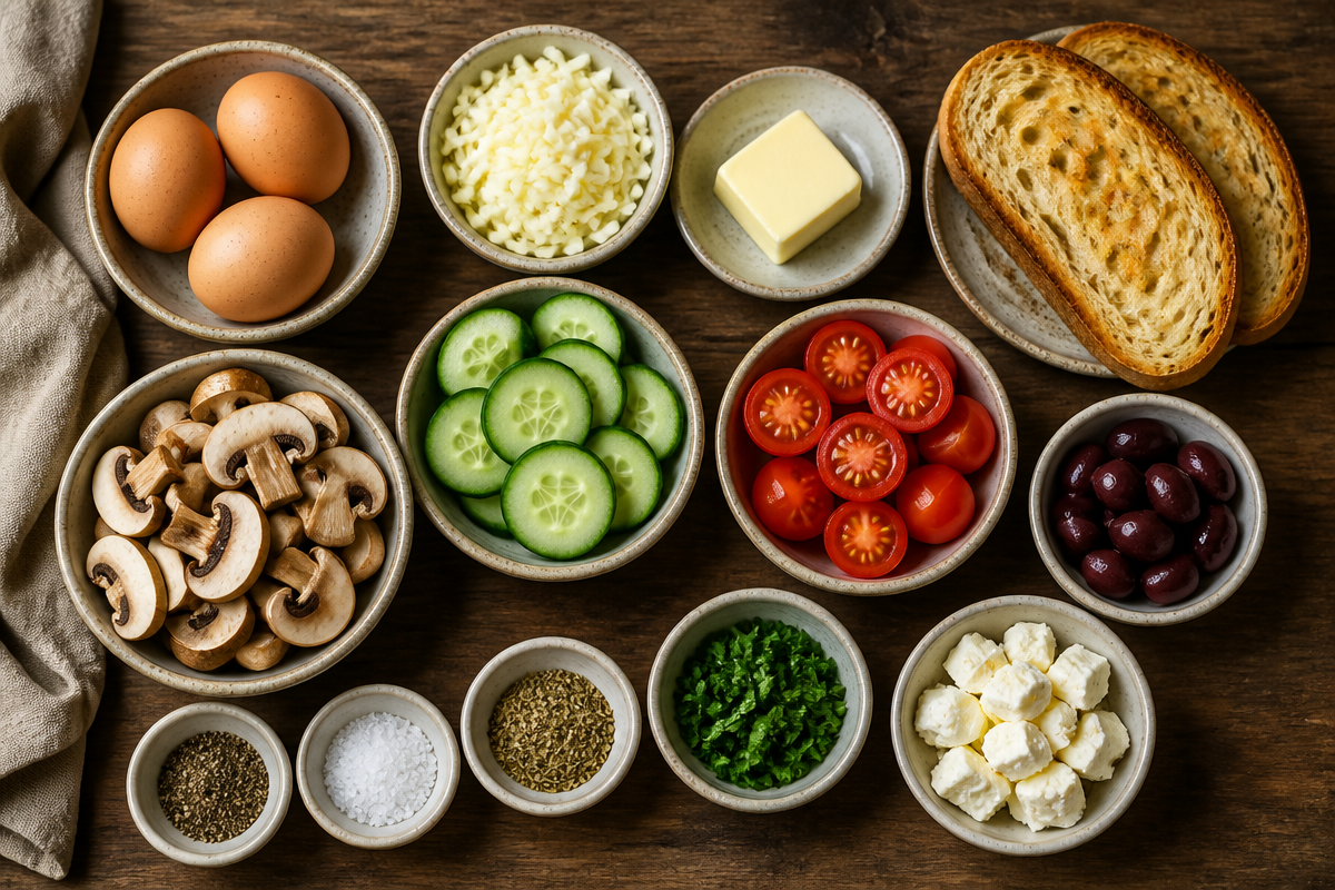 Creamy Mediterranean Omelette Breakfast Bowl