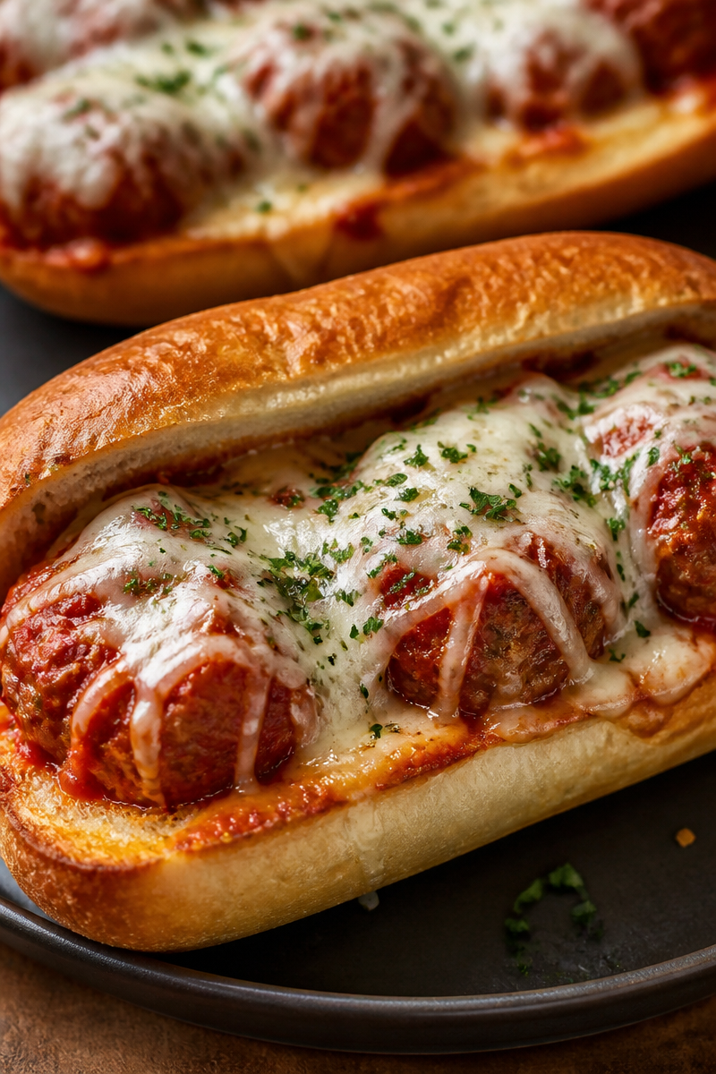 Cheesy Meatball Subs