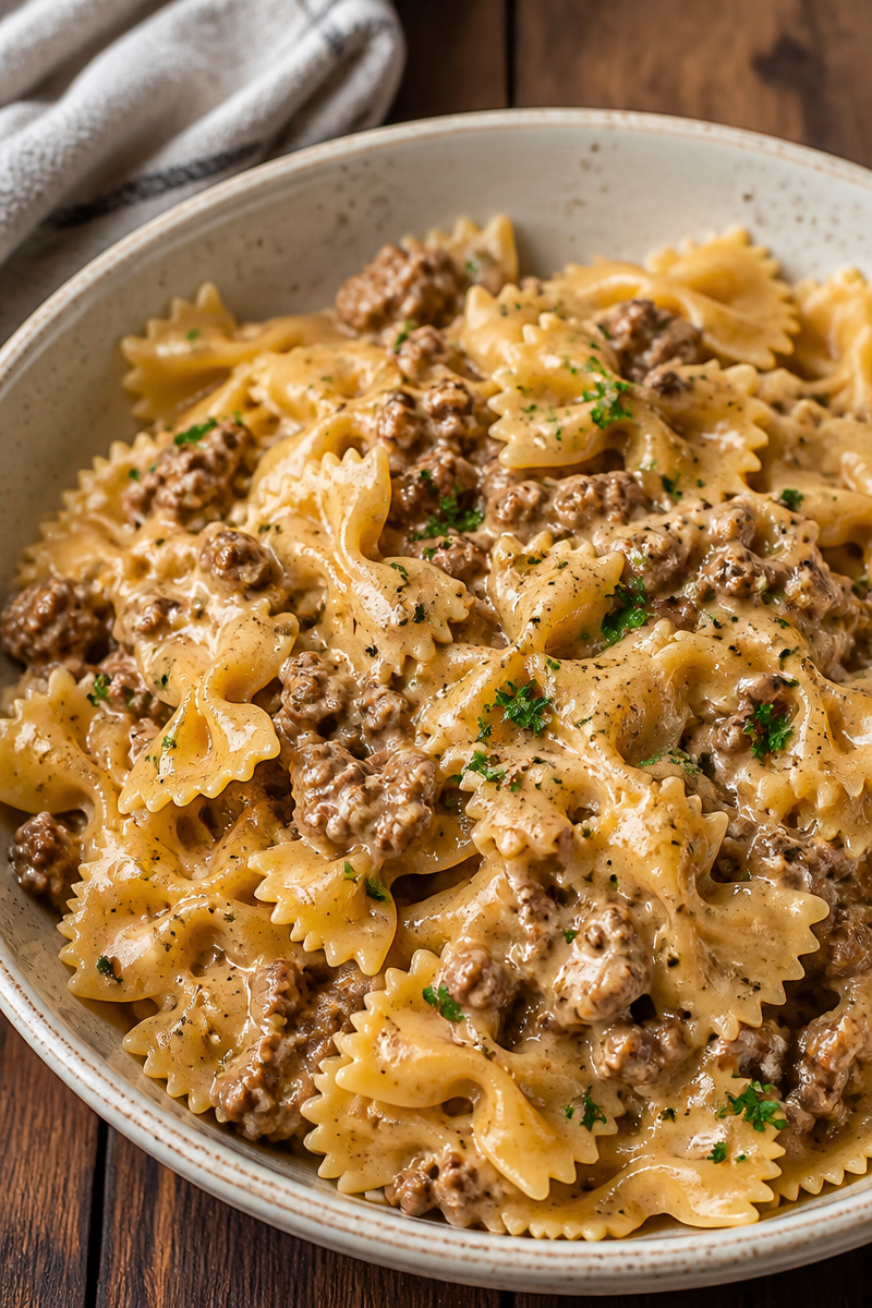 Creamy Ground Beef Pasta