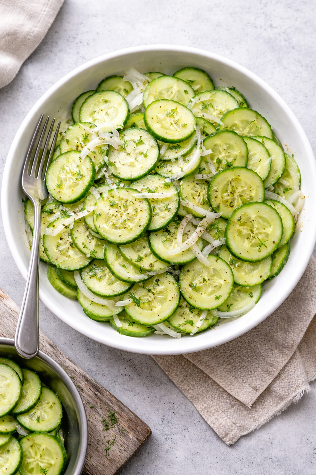 Easy Cucumber Vinegar Salad Recipe (with Sweet Onion)