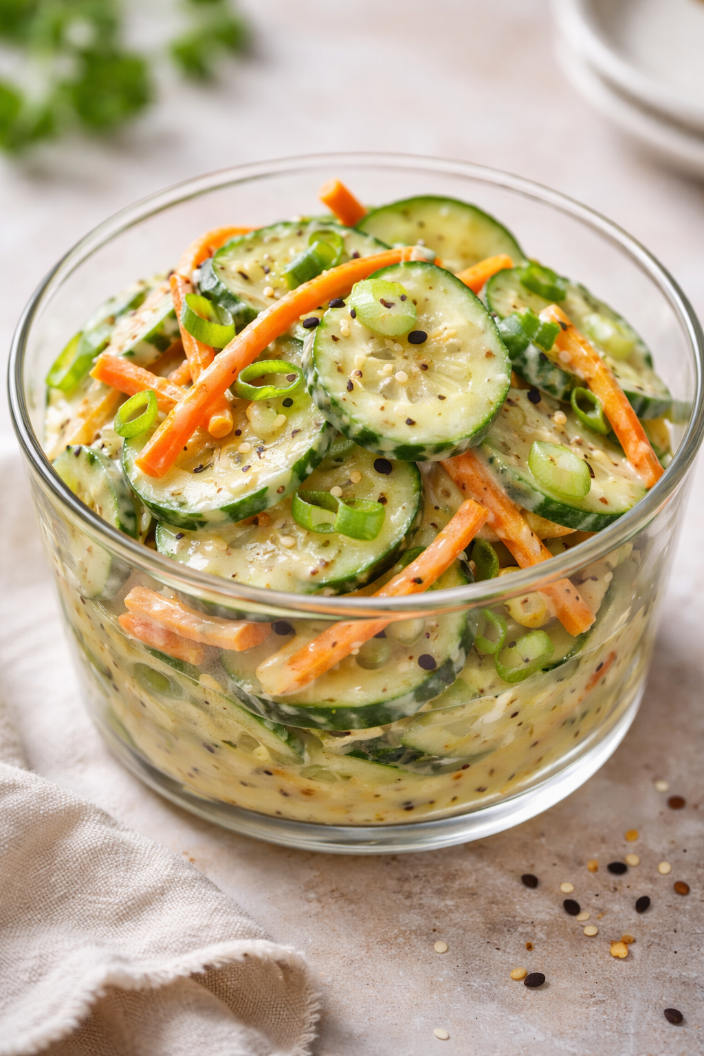 Creamy Asian Cucumber Salad
