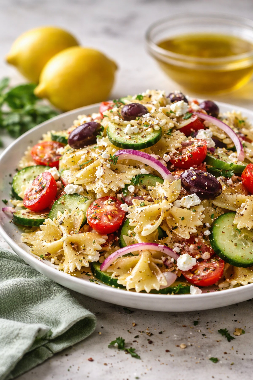 Irresistible Mediterranean Pasta Salad - moanaskitchen