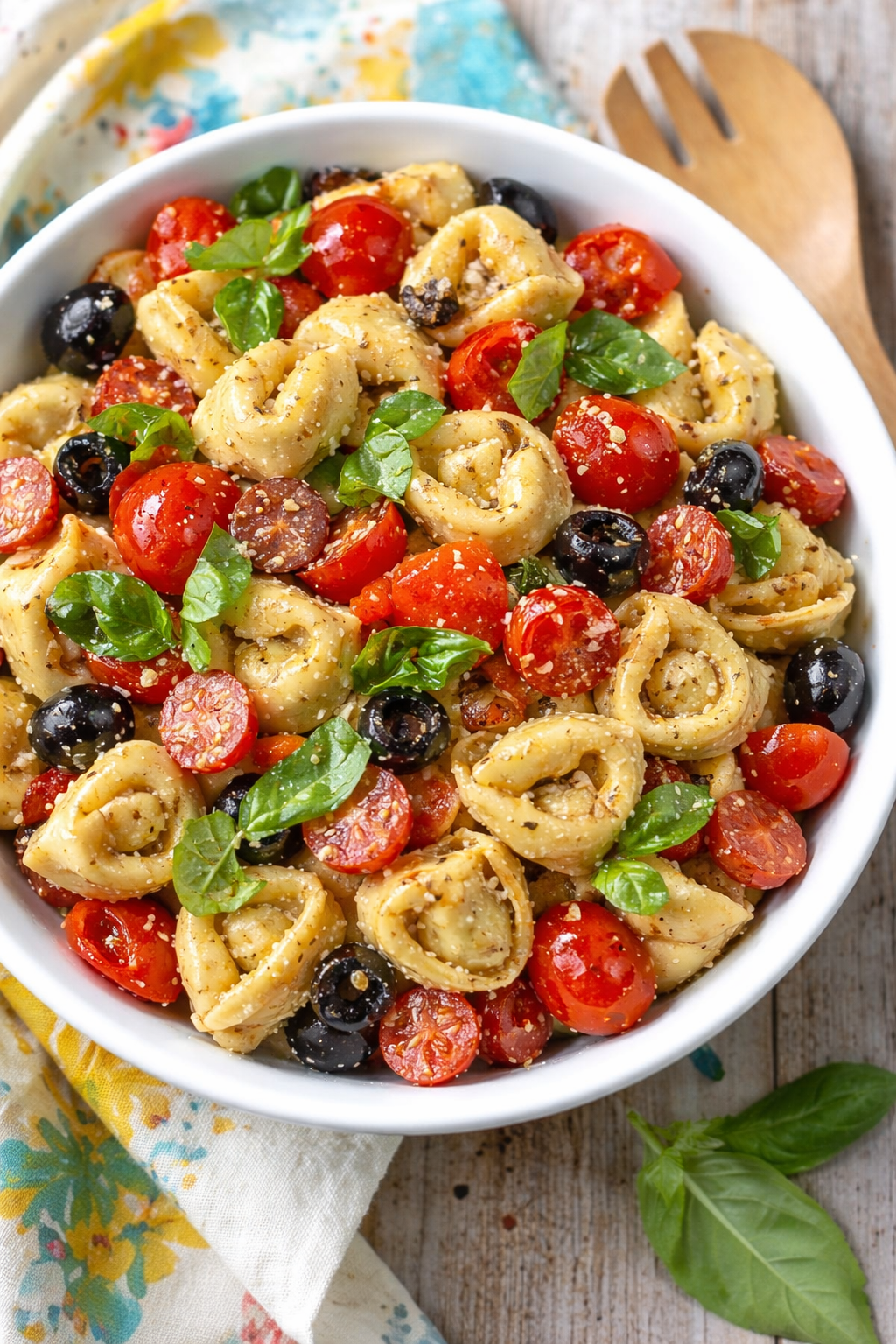 Roasted Red Pepper and Parmesan Tortellini Salad