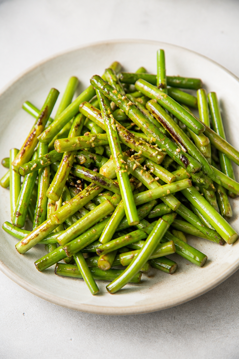 Stir Fried Garlic Scapes