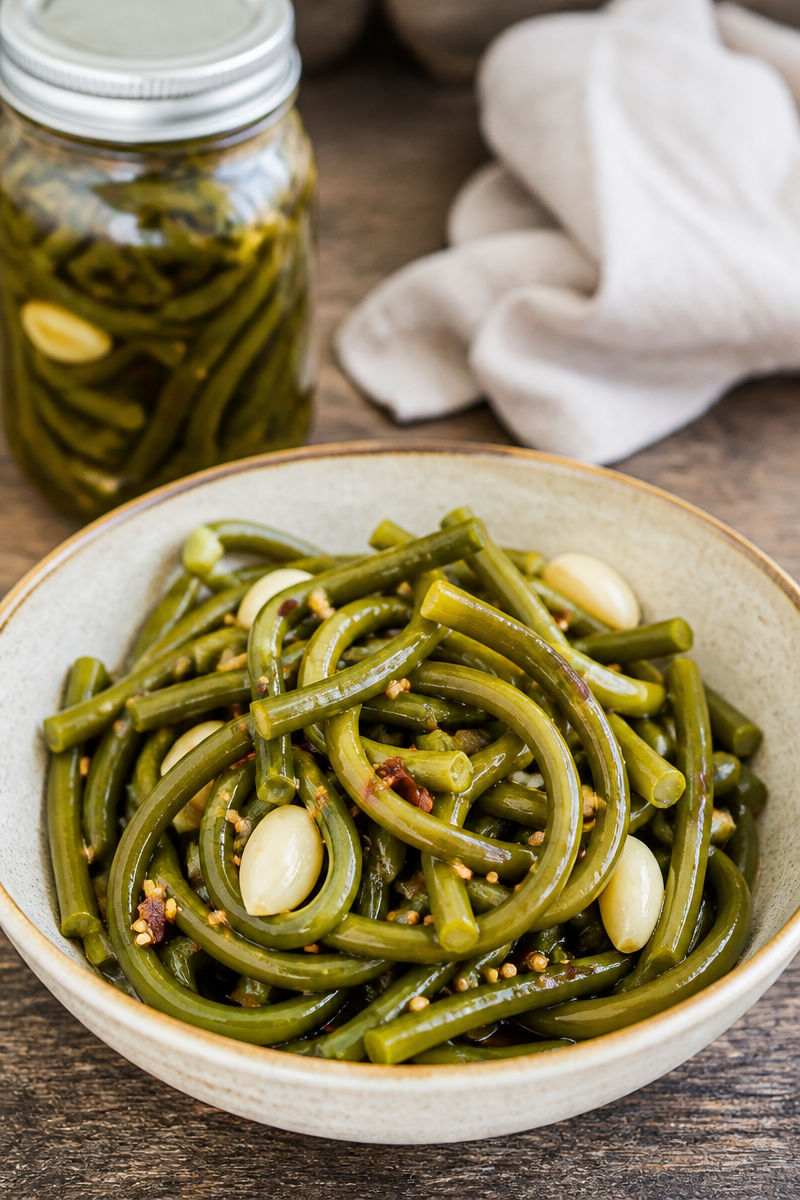 Pickled Garlic Scapes