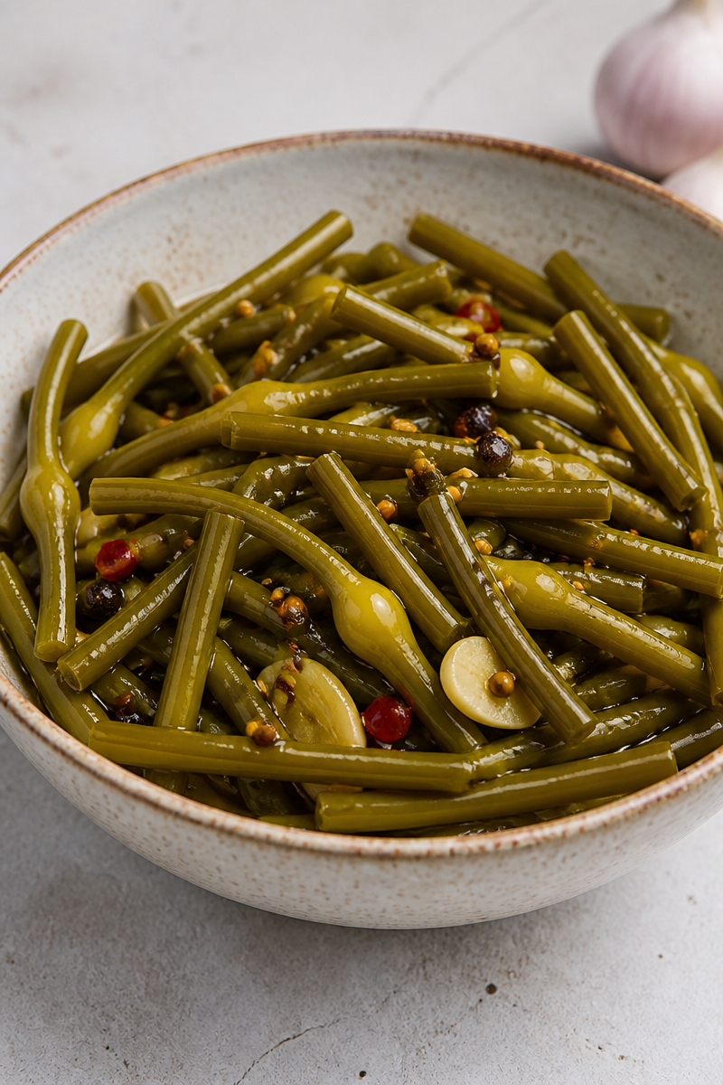 Pickled Garlic Scapes