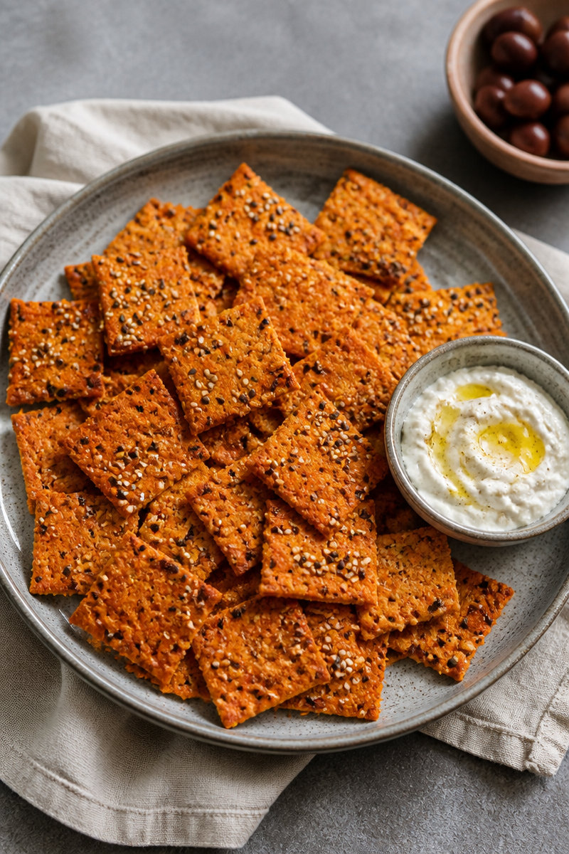 Red Lentil Crackers - High-Protein, Healthy Snack