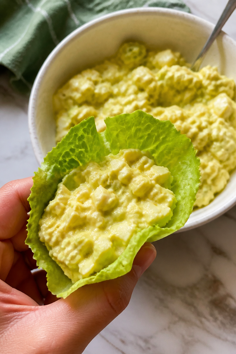 Quick Creamy Avocado Egg Snack
