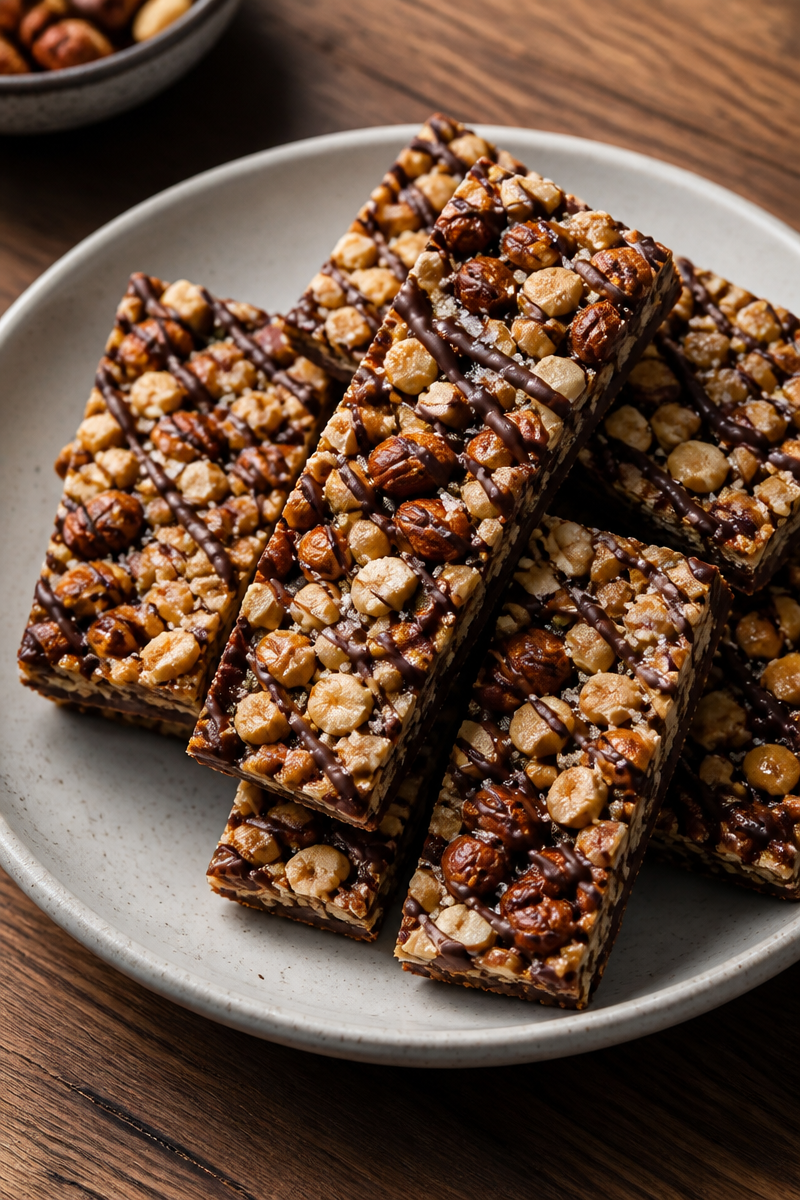Dark Chocolate and Sea Salt Nut Bars