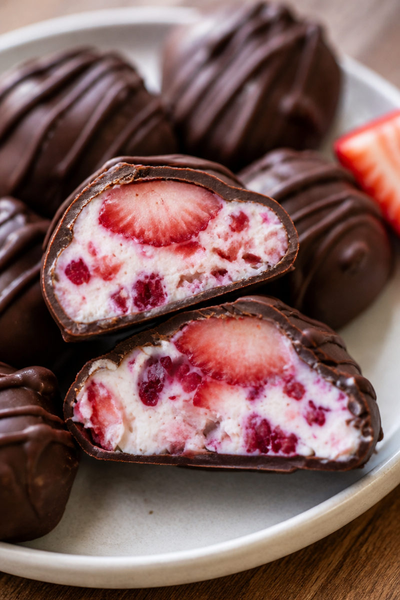 Chocolate Strawberry Yogurt Clusters
