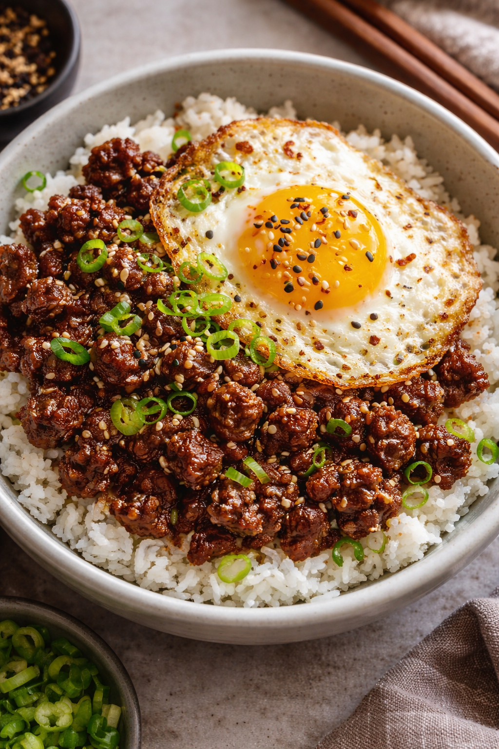 Korean Ground Beef Bowl (25-Minutes)