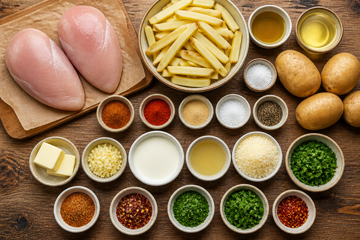 Cajun Chicken With Crispy Fries