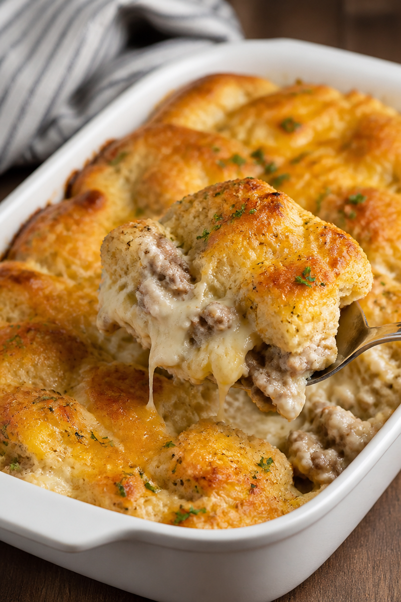 Biscuits and Gravy Casserole