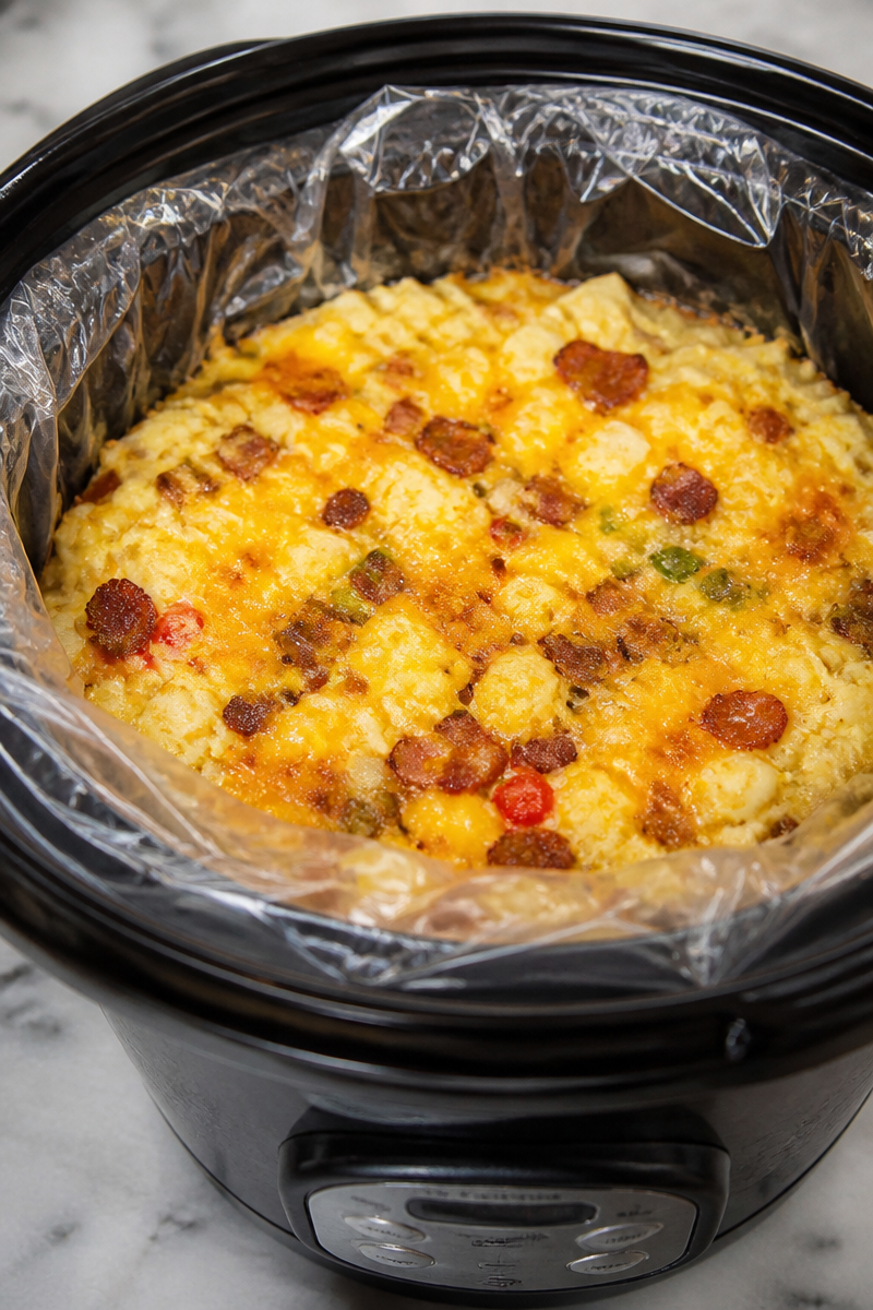 Overnight Slow Cooker Breakfast Casserole