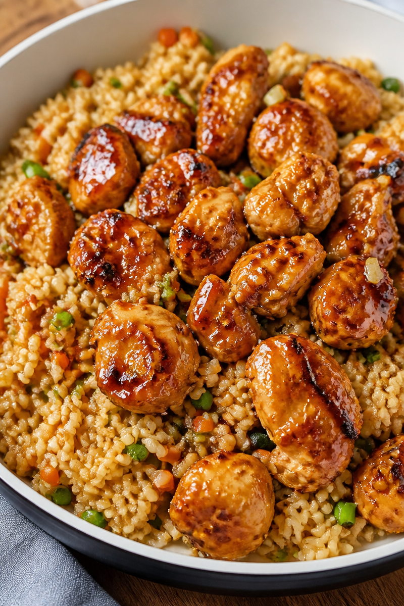 One-Pan Honey BBQ Chicken Rice