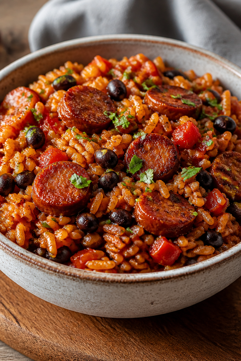 Black Beans and Rice with Sausage
