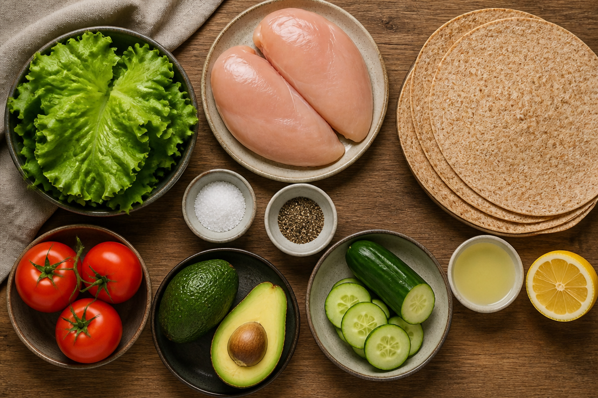 Healthy Chicken Avocado Wraps