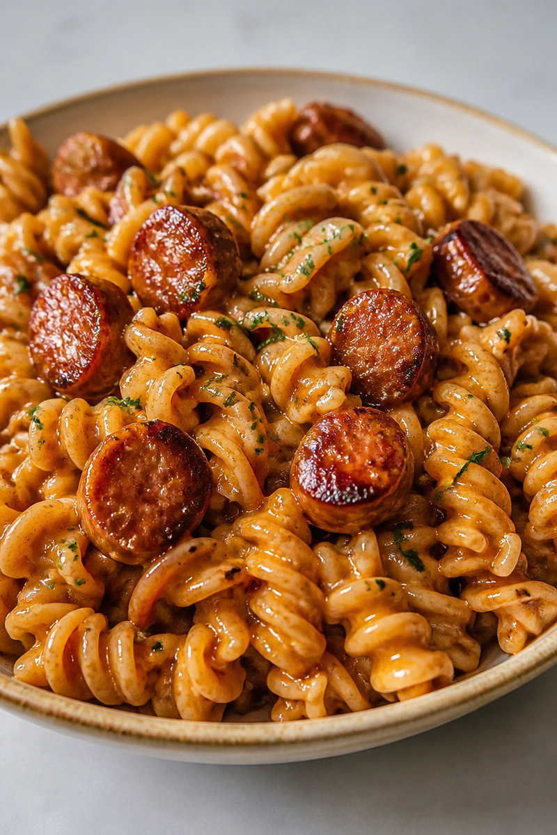 Honey BBQ Sausage Pasta