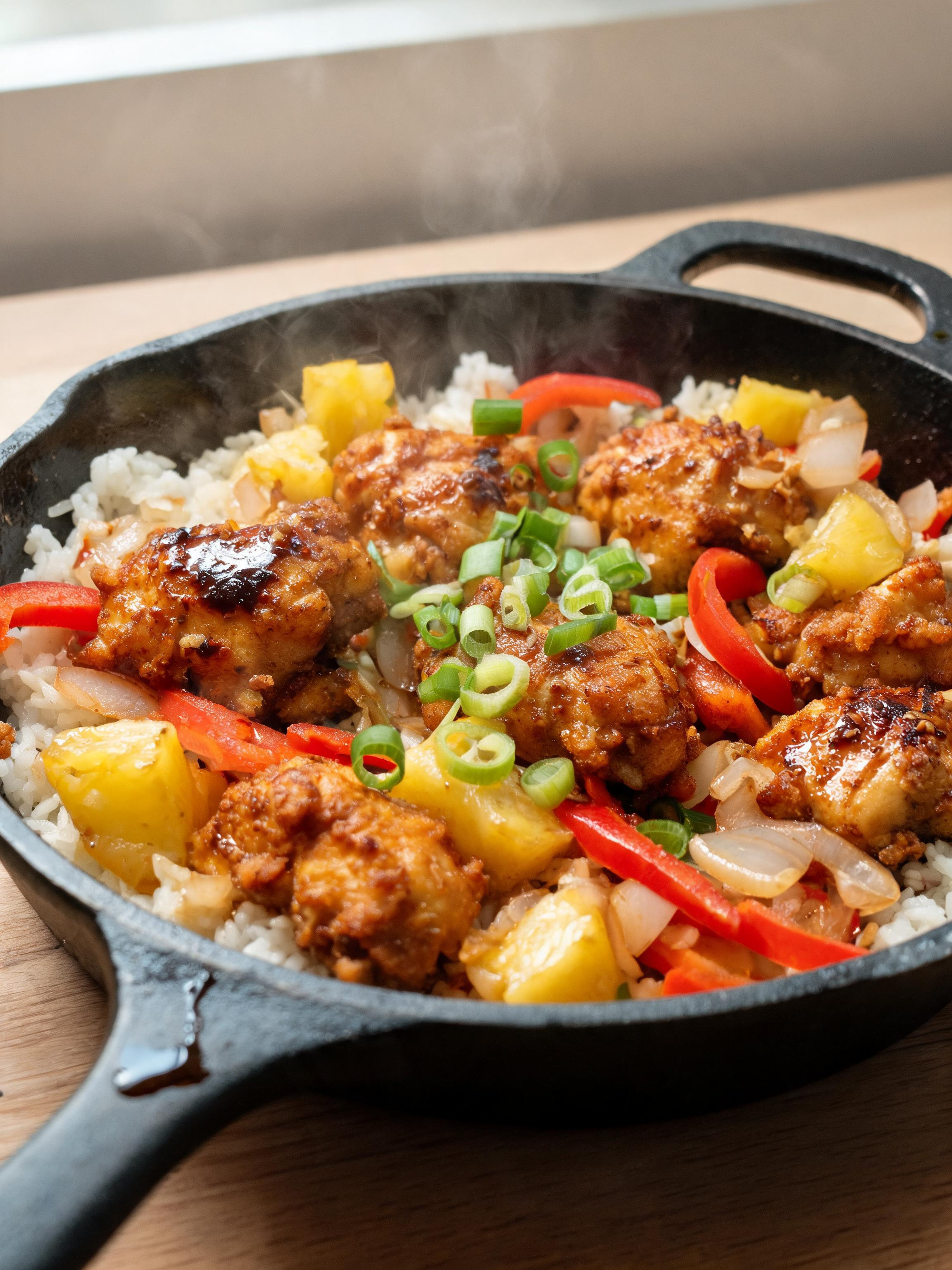 Crispy Pineapple Chicken Skillet