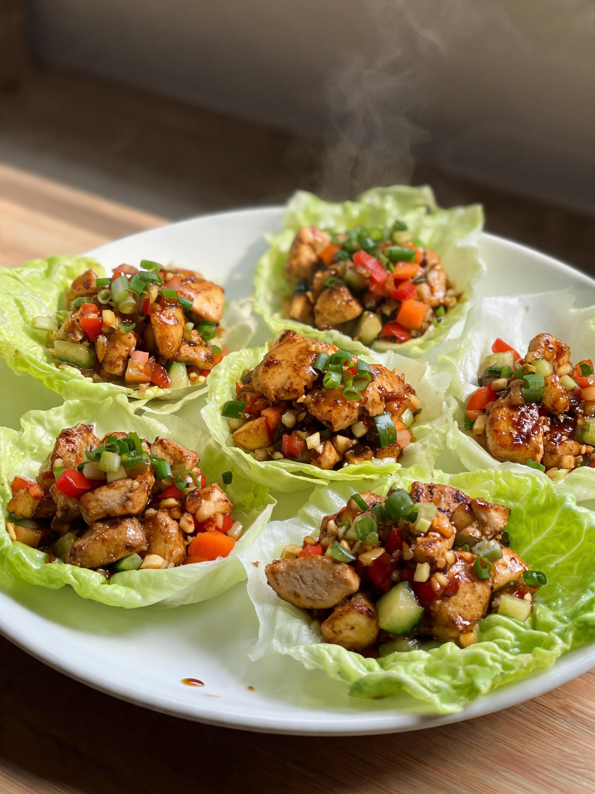 Crispy Chicken Lettuce Wraps