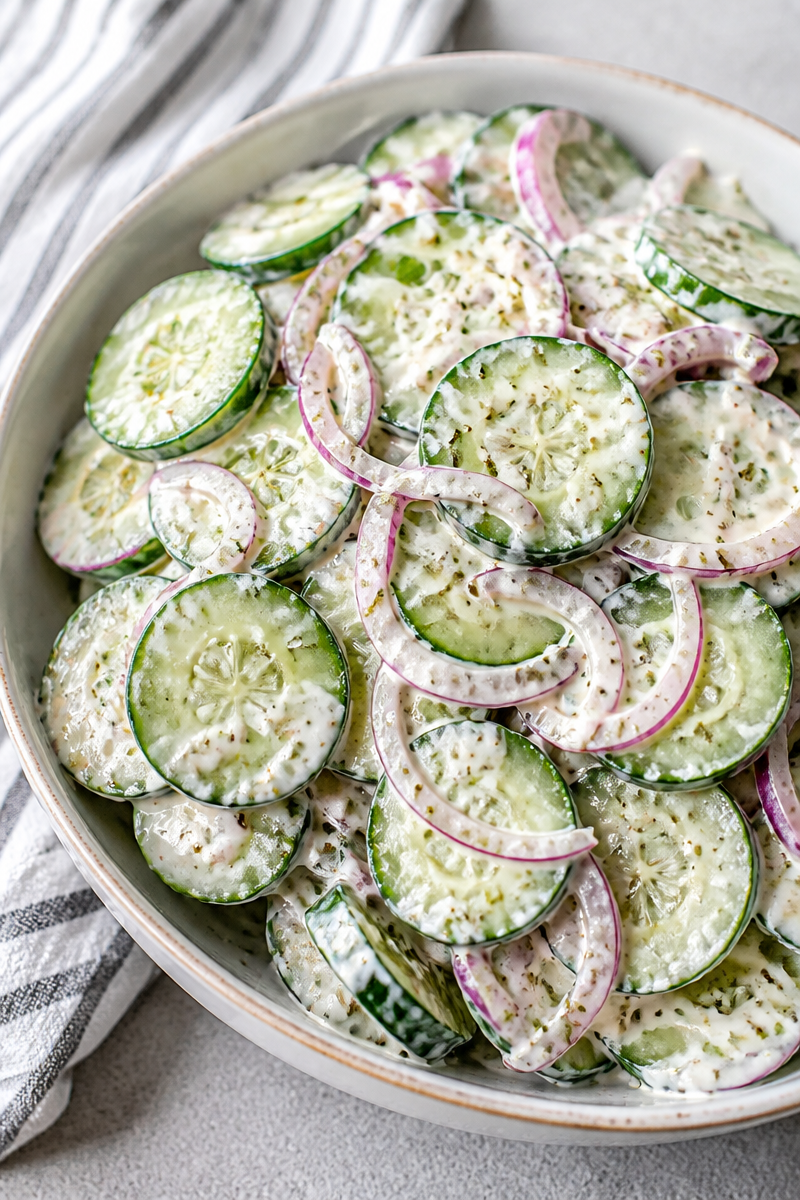 Creamy Italian Cucumber Salad