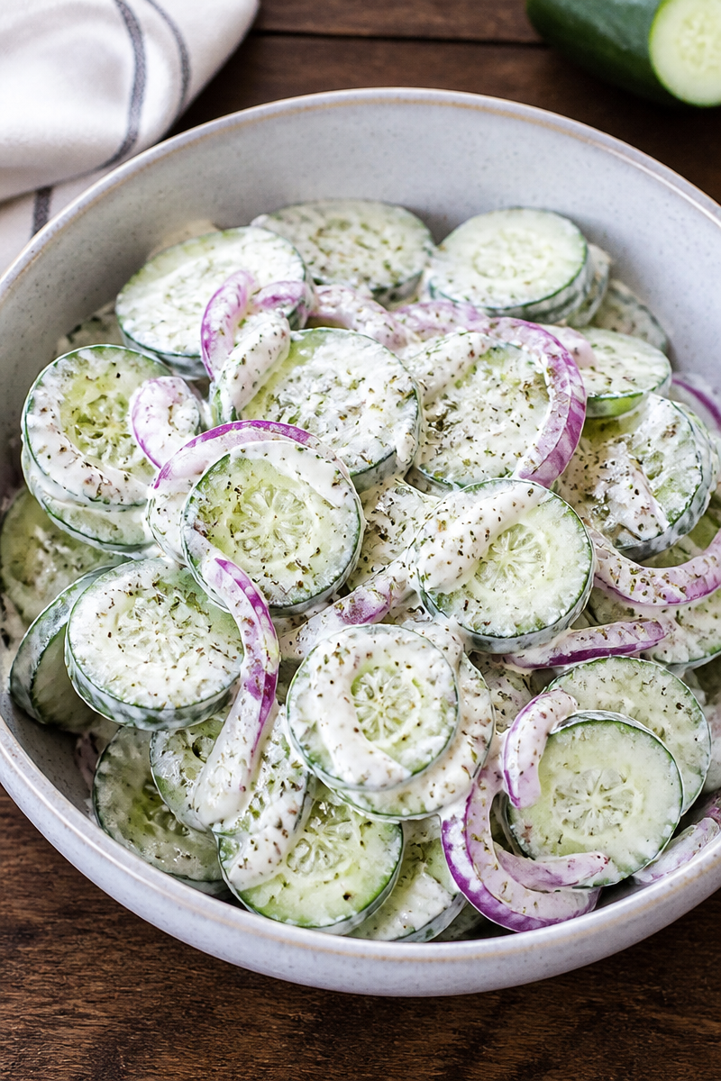 Creamy Italian Cucumber Salad