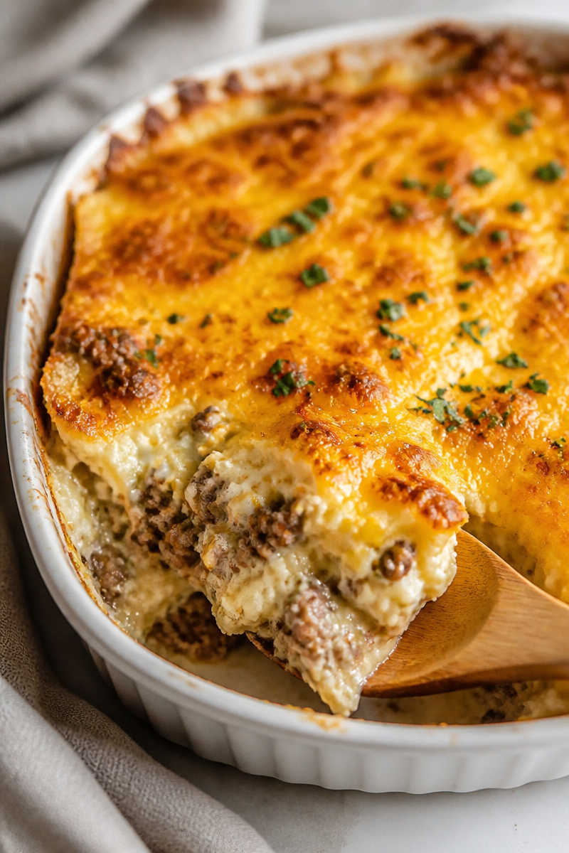 Savory Breakfast Sausage and Cheese Casserole