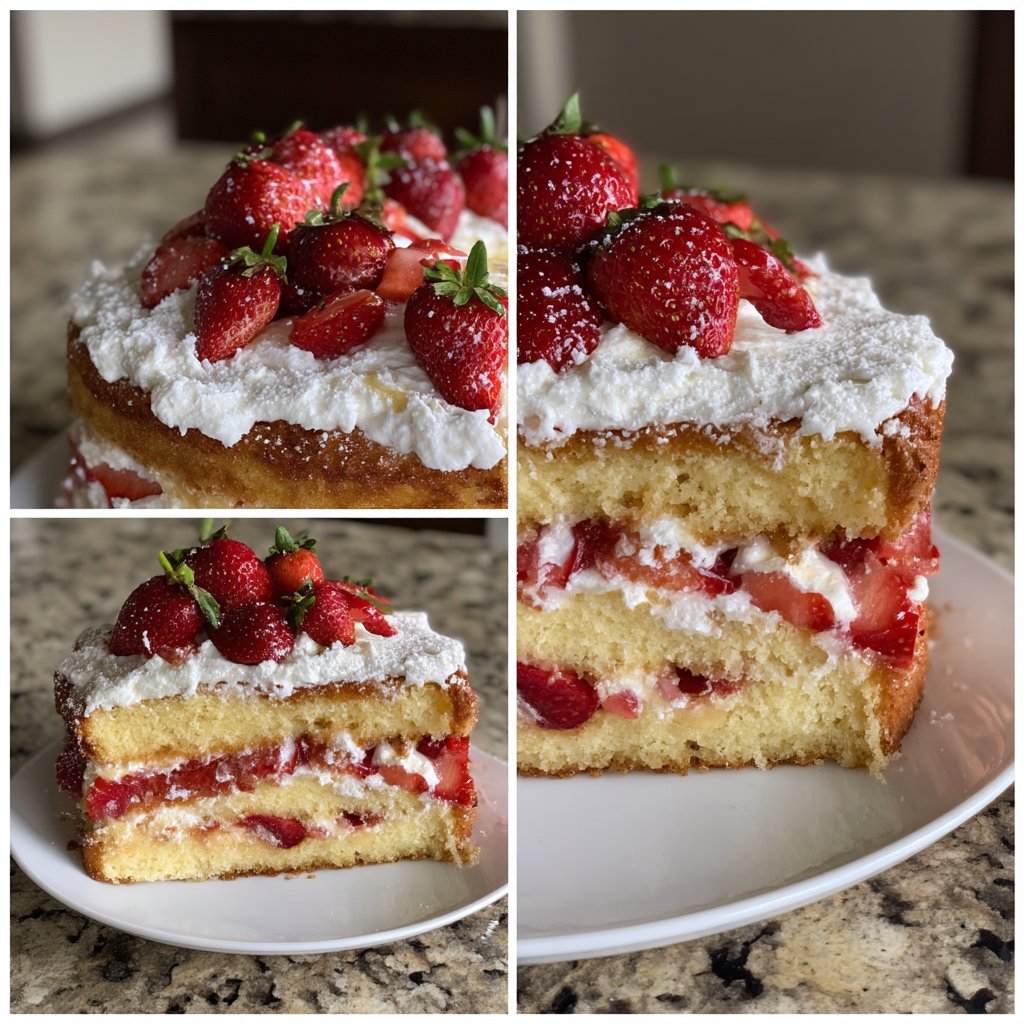 Strawberry Limoncello Layer Cake