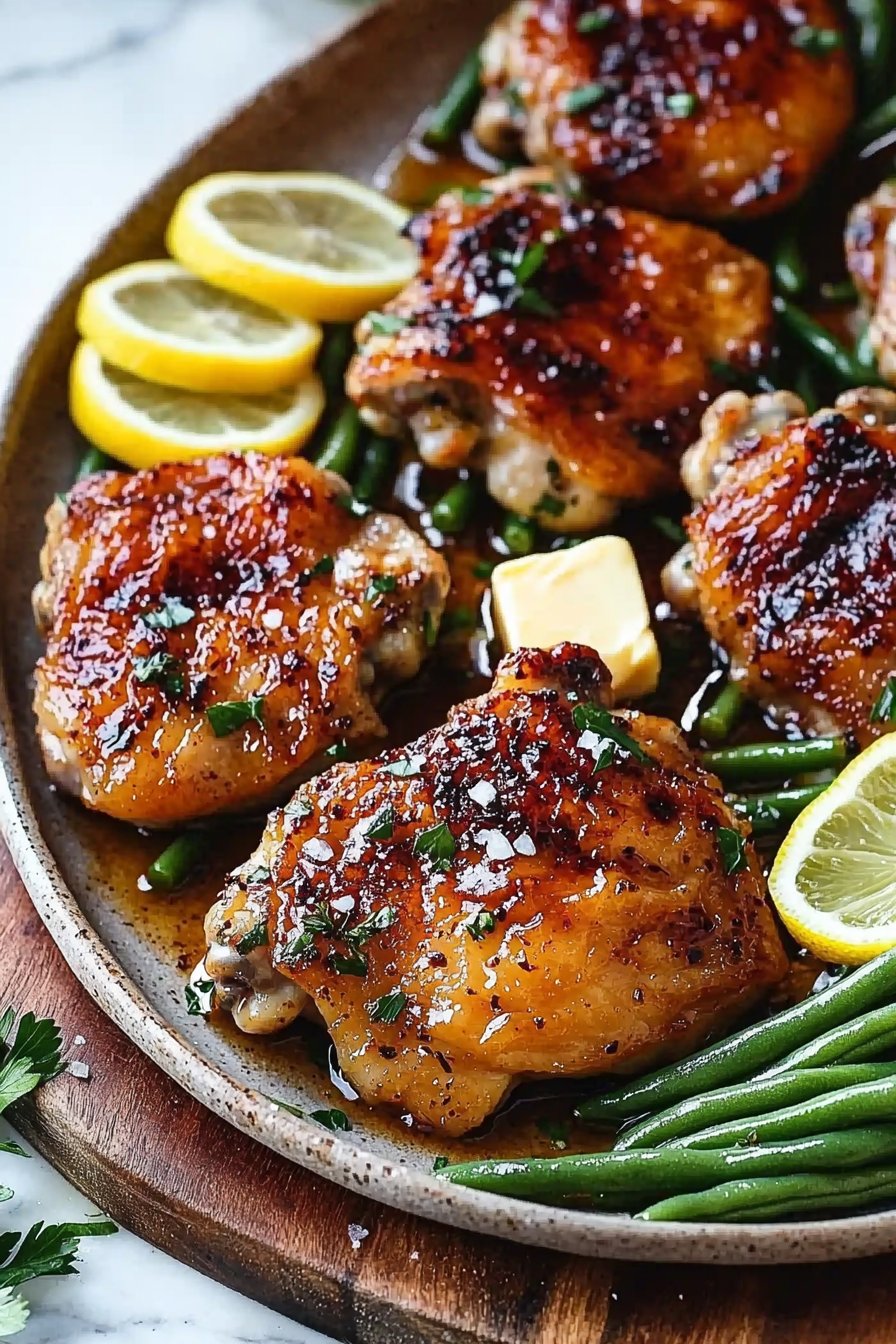 Lemon Garlic Butter Chicken Thighs