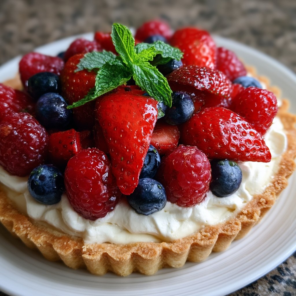 Whipped Mascarpone Berry Tart for Spring