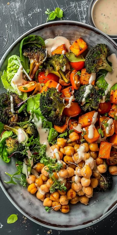 Bowl minceur pois chiches légumes